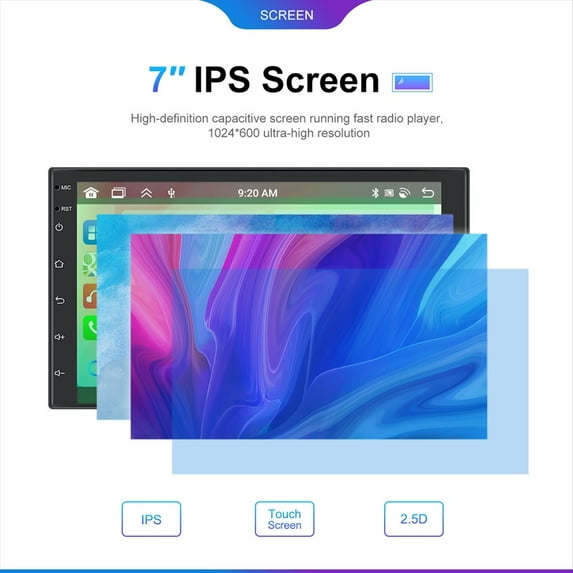 4G+64G 7In Android 13 2Din Car Stereo Wireless Carplay Android Auto Car Radio, Navigation Wifi Bluetooth FM Split Screen,1 x Car Stereo 1 x Backup Camera 1 x Installation Accessory Kit,Black