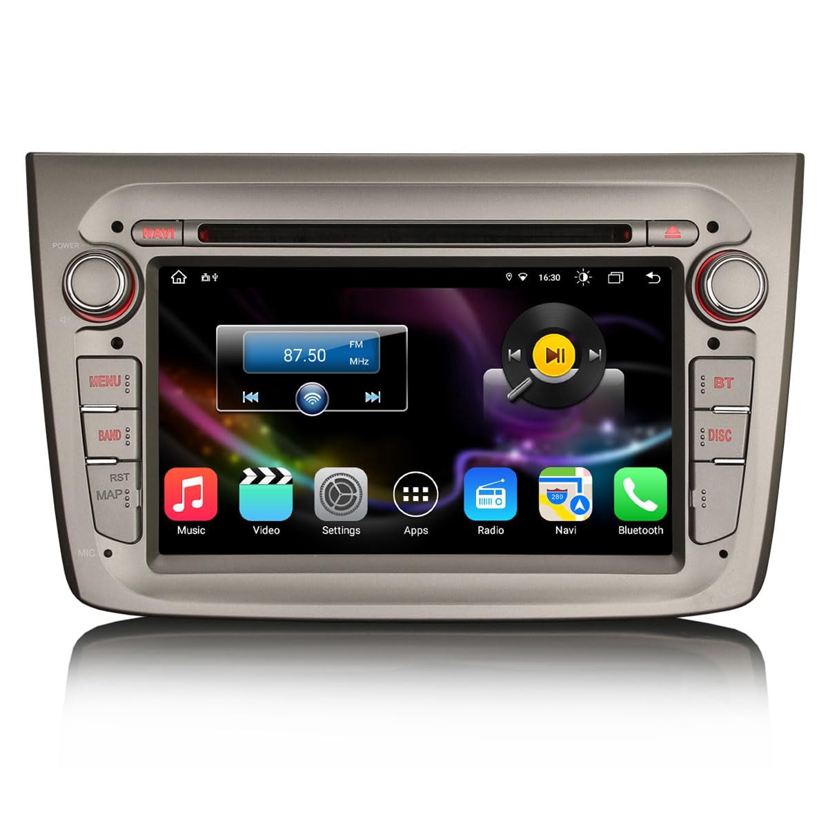 OiLiehu Autoradio Android 13 Per Alfa Romeo Mito (2008-2016) - Schermo 7'' 4G+64G, CarPlay Wireless, Android Auto, GPS, Bluetooth, WiFi, Telecamera Inclusa - 4