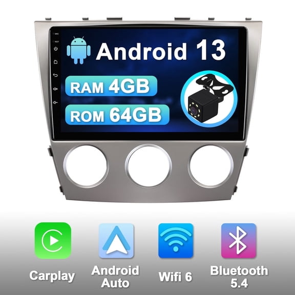 4G 64G Android 13 Car Stereo for Toyota Camry 2006-2011 Manual A/C Carplay Android auto