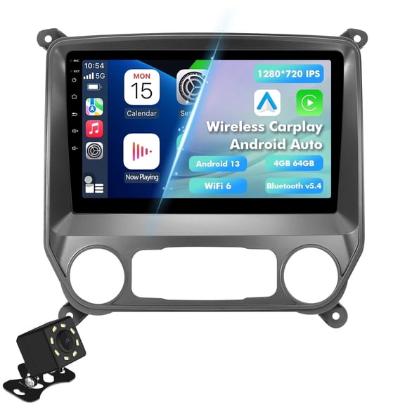 4G 64G Android 13 Car radio for Chevrolet Silverado/GMC Sierra 2014-2018 Multimedia Stereo Wireless Carplay Android Auto Autoradio Navigation GPS WIFI Mirror link Camera FM BT