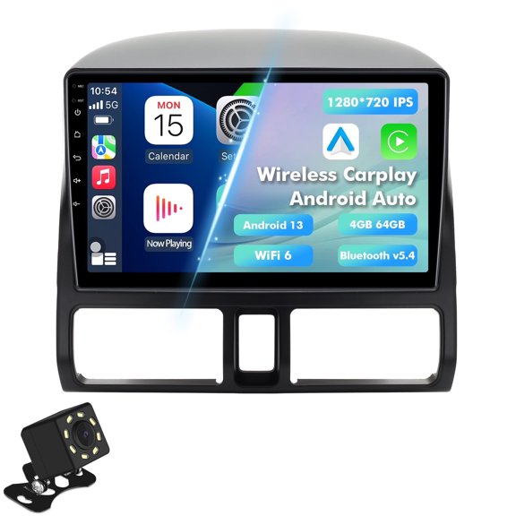4G 64G Android 13 Car radio for Honda CR-V 2002-2006 Multimedia Stereo Wireless Carplay Android Auto Autoradio Navigation GPS WIFI Mirror link Camera FM BT