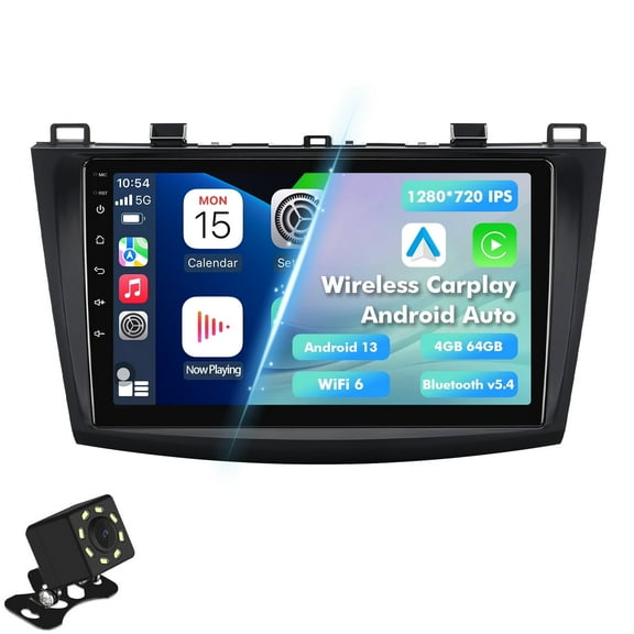 4G 64G Android 13 Car radio for Mazda 3 2010 2011 2012 2013 Multimedia Stereo Wireless Carplay Android Auto Autoradio Navigation GPS WIFI Mirror link Camera FM BT