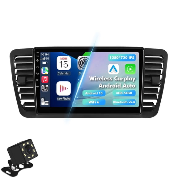 4G 64G Android 13 Car radio for Subaru Legacy Outback 2005-2009 Multimedia Stereo Wireless Carplay Android Auto Autoradio Navigation GPS WIFI Mirror link Camera FM BT