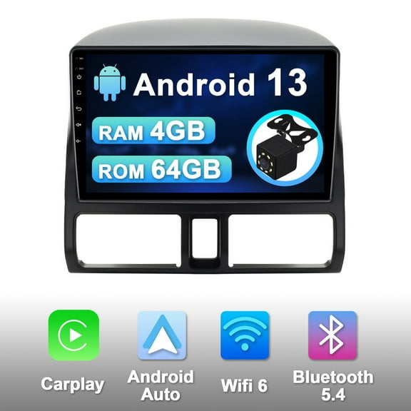 4G 64G Android 13 Car radio for Honda CR-V 2002-2006 Multimedia Stereo Wireless Carplay Android Auto