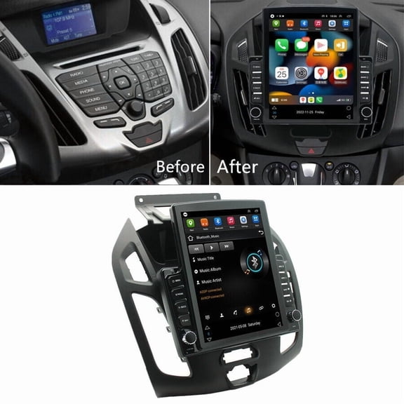 4G+64G WiFi Car Radio for Ford Transit Connect 2014-2018: 9.7" HD IPS Touchscreen Stereo Wireless Apple Carplay Andriod Auto with 1080 AHD Backup Camera Bluetooth GPS DSP FM SWC