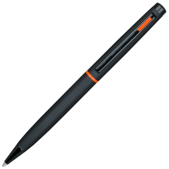 4G Ball Pen - Matt Black with Orange Accents