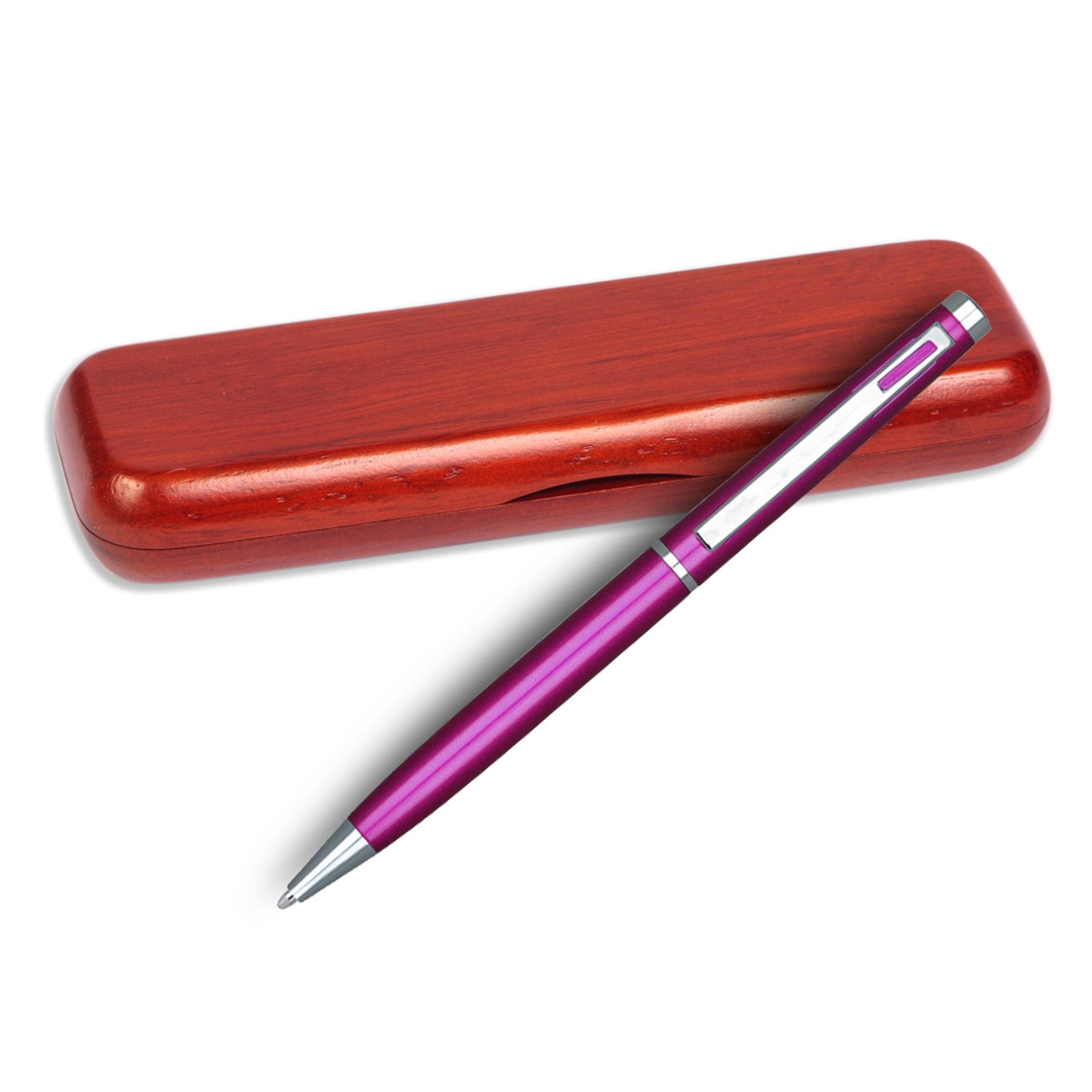 4G Ball Pen - Purple with Purple Accents with Single Gift Box Rosewood