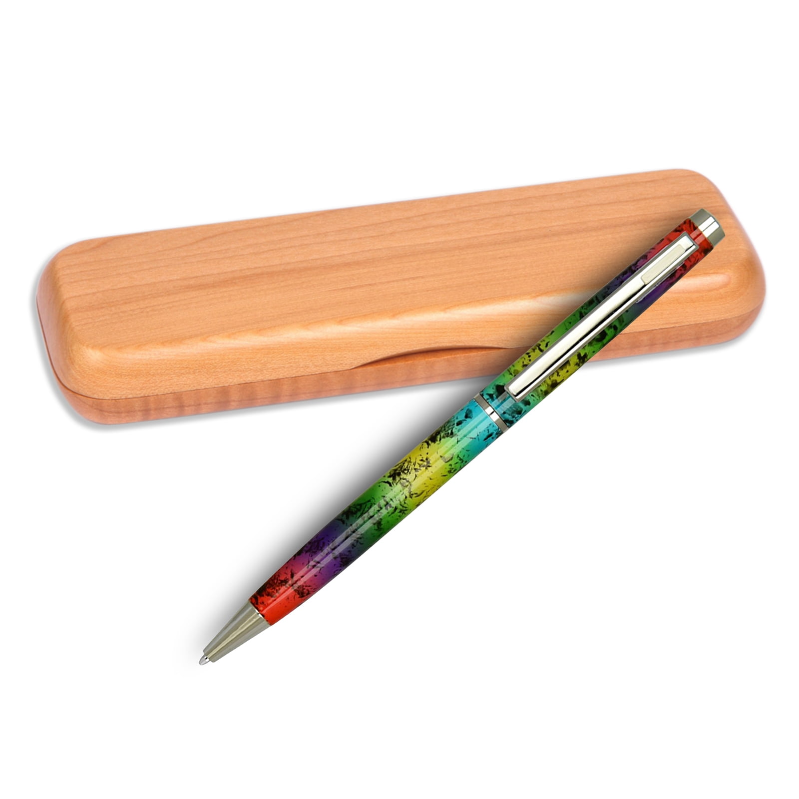 4G Ball Pen - Rainbow with White Accents with Single Gift Box Maple