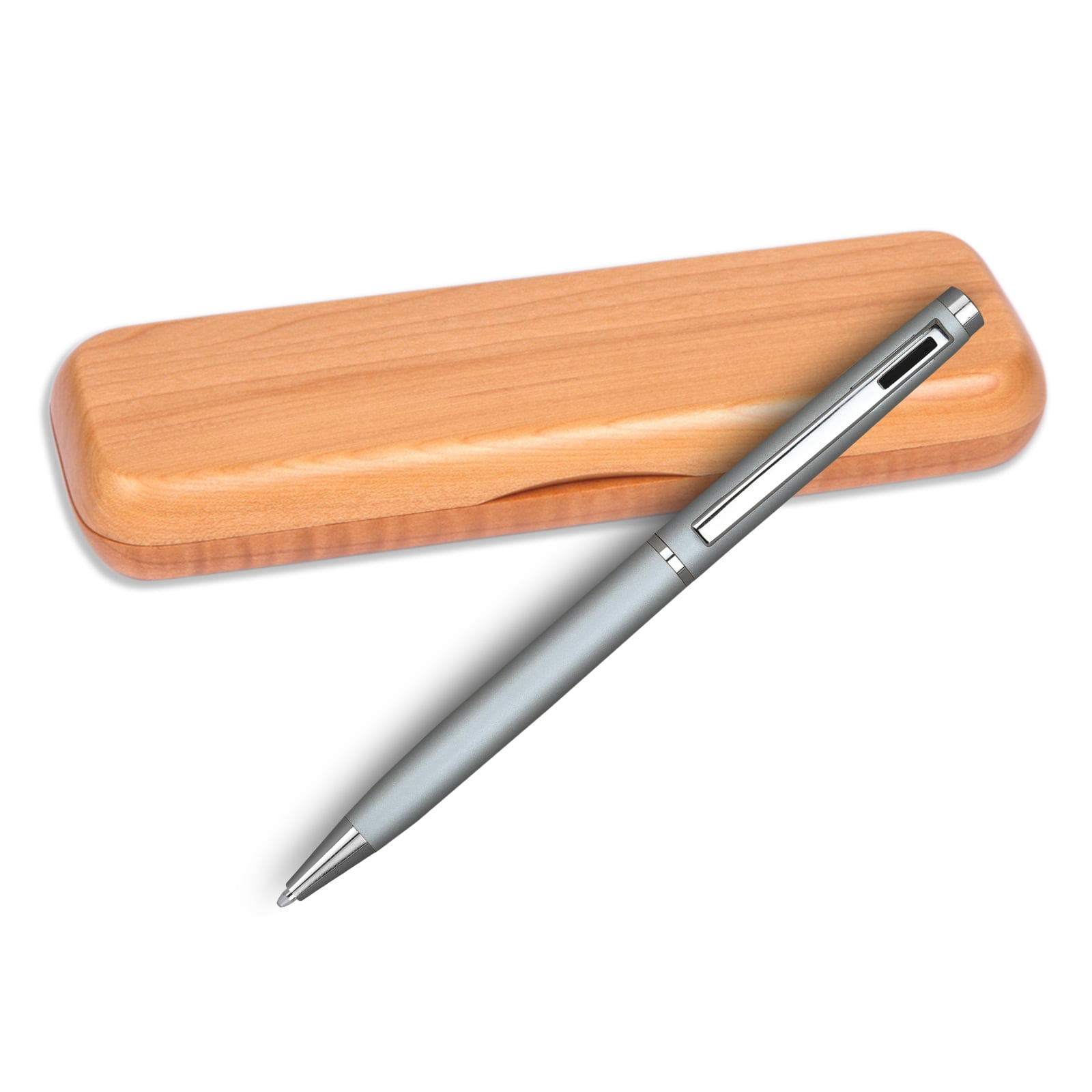 4G Ball Pen - Silver with Black Accents with Single Gift Box Maple