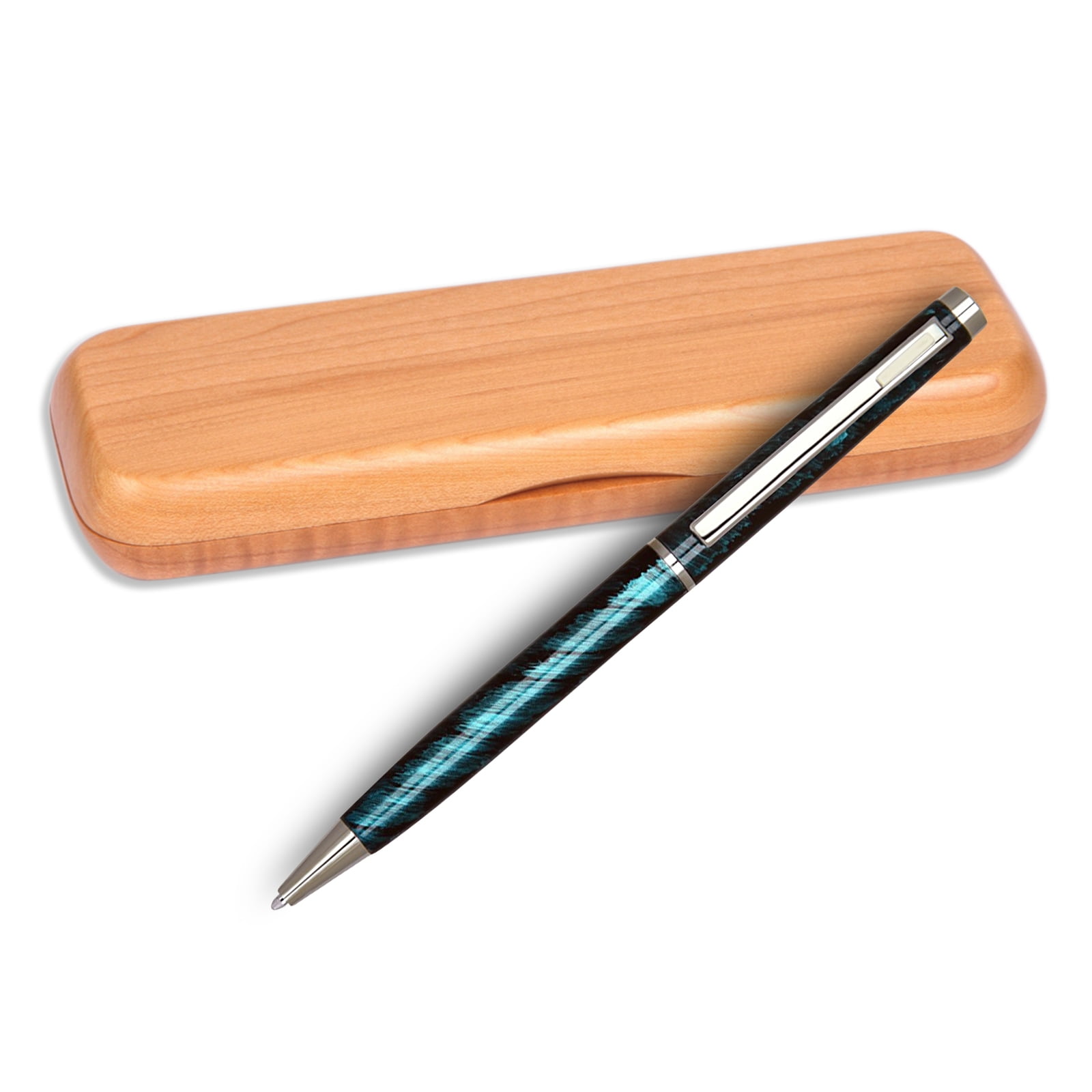 4G Ball Pen - Turquoise with White Accents with Single Gift Box Maple