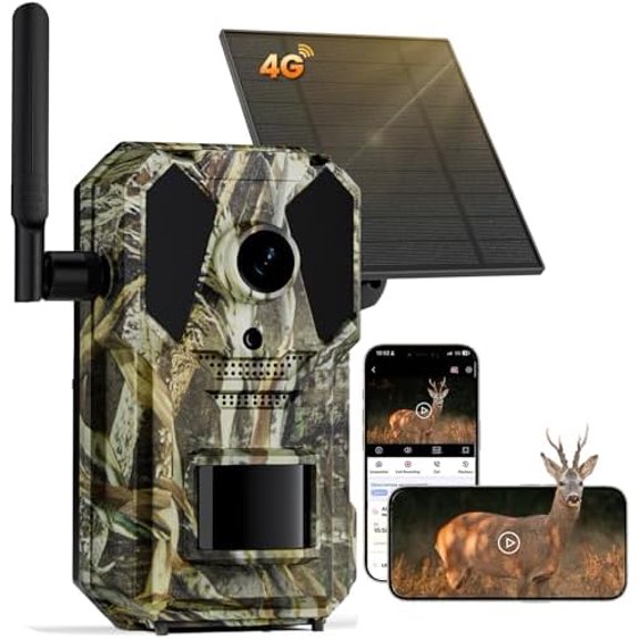 4G Cellular Trail Camera, No WiFi Needed, 0.2s Fast Trigger Speed, Full Color Night Vision & No Glow IR, IP65 Waterproof Deer Camera with Motion Detection.$$Other