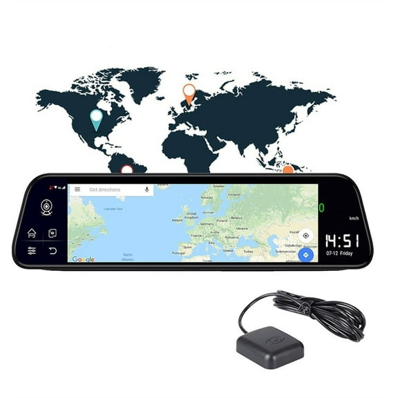 4G Dash Cam 10 inch Car Rearview Mirror 8.1 FHD Auto Recorder GPS Navigation Dash Camera Rear View Mirror Car DVR