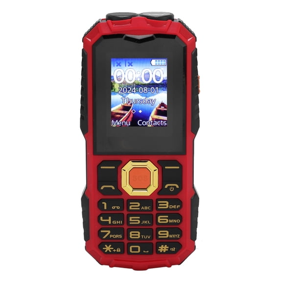 4G Elderly Cell Phone 1.8 Inch HD Screen Dual SIM Senior Mobile Phone Red