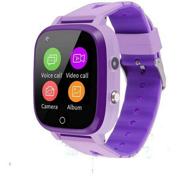 SHANNA T5 4G Smart Watch (GPS) 1.4" Purple Silicone Case with Purple Band