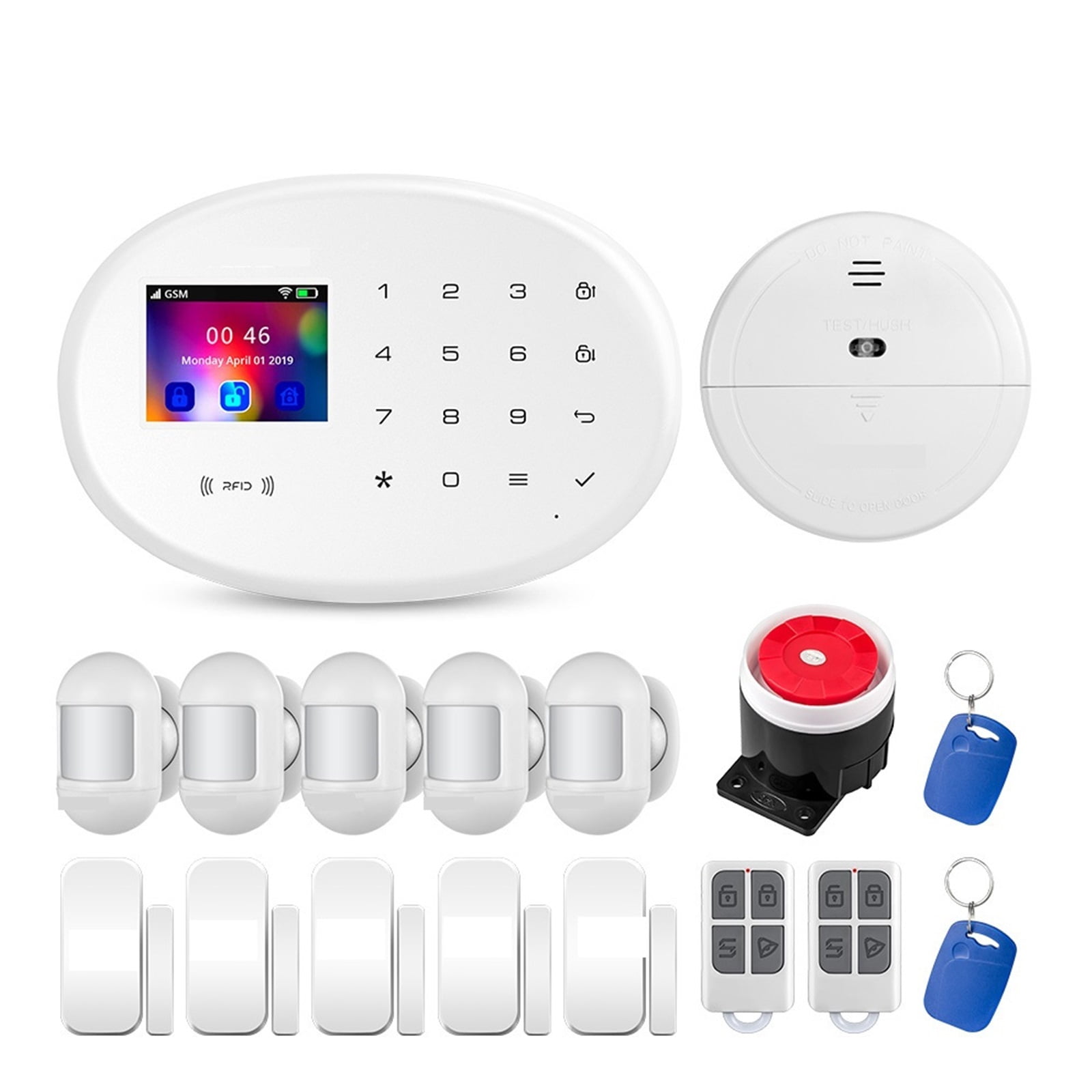4G GSM Smart Alarm Smart Home Alarm System Kit Wireless Alarm Security ...