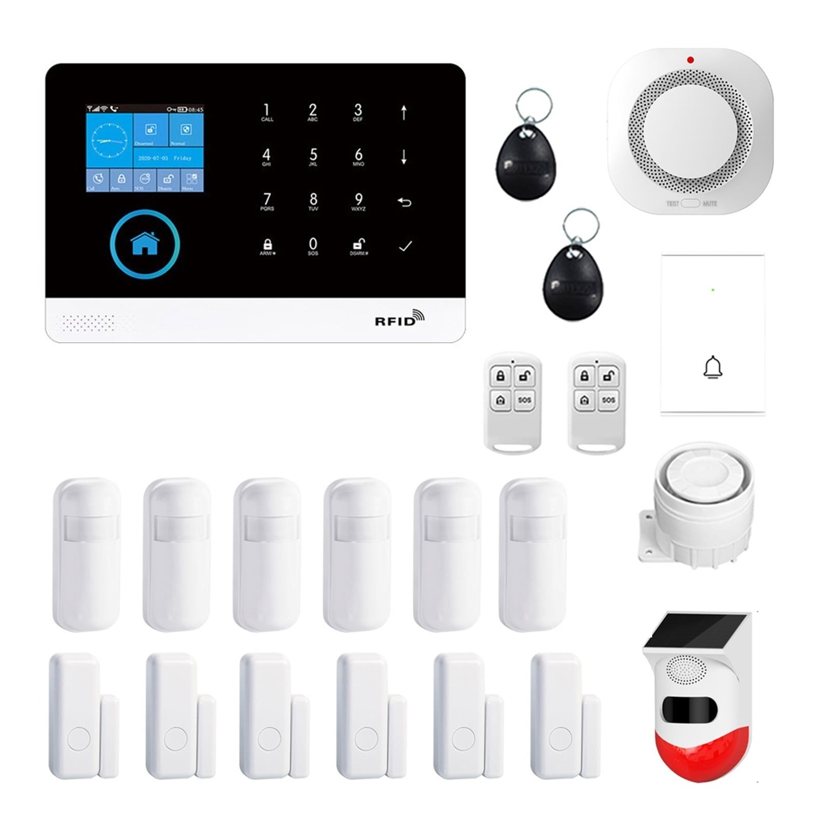 4G GSM Smart Alarm System Tuya APP Control PIR Sensor Wireless Smart ...