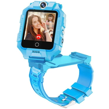 4G Kids Smart Watch for Boys Girls, Liftable Waterproof Safe Smartwatch Phone with 360° Rotatable GPS Tracker Calling SOS Camera WiFi for Kids Children Students Ages 3-12 Birthday Gifts, Sky Blue