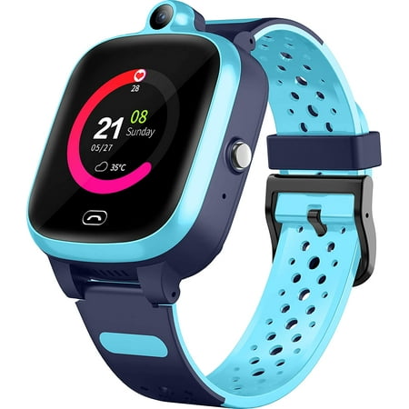 4G Kids Smart Watch with Full HD Touch Screen Video Call,Voice Chat,Camera,Alarm,SOS,Pedometer,Sleep Monitor,IP67 Waterproof WiFi GPS Location Tracker Children Smart Watches for Kids