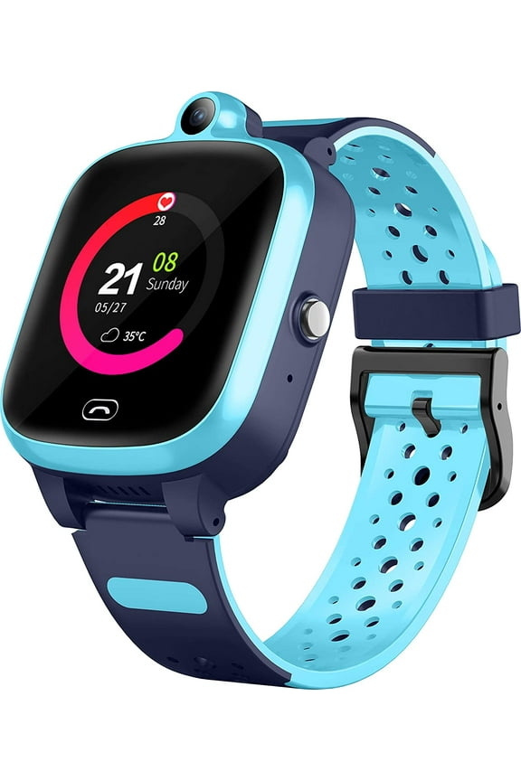 4G Kids Smart Watch with Full HD Touch Screen Video Call,Voice Chat,Camera,Alarm,SOS,Pedometer,Sleep Monitor,IP67 Waterproof WiFi GPS Location Tracker Children Smart Watches for Kids