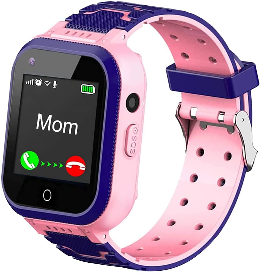 T16 4G Kids Smartwatch with GPS Tracker Texting and Calling,Smart Watch for  Kids,2 Way Call Camera Voice & Video Call SOS Alerts Smart Watch Smartphone  Cell Phone Wrist Watch,4-12 Years Girls GiftsC 
