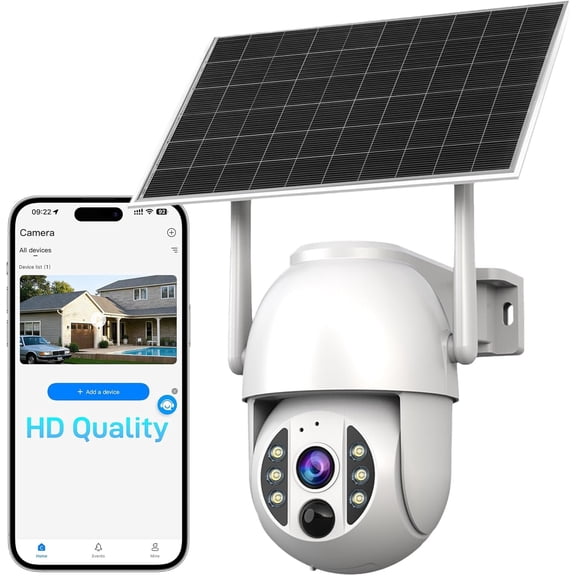 4G LTE Cameras, Solar Camera Outdoor, IP66, Color Night Vision, AI Triple Detection, 360? Auto , Cameras for Securitym, No WiFi Required