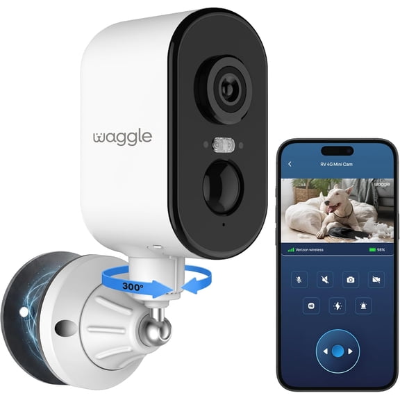 4G LTE Cellular Security Camera, Built in SIM Card, 2K HD Pet Monitor, 300 Pan, No WiFi, 9000mAh Battery, Night Vision & 2-Way Talk - RVs/Camping/Travel & Outdoor - Subscription Required