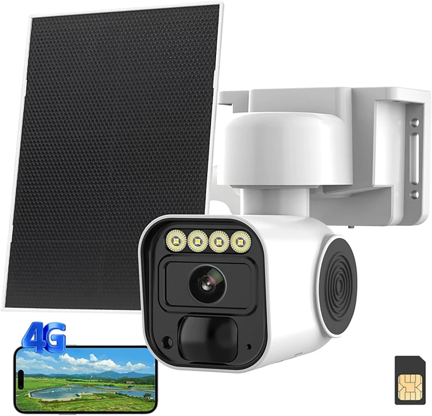 4G LTE Cellular Security Camera Solar Cameras Wireless Outdoor No WiFi ...