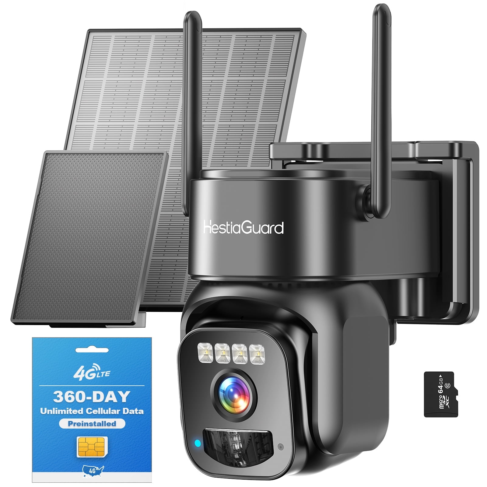 4G LTE Cellular Security Camera with 360-Day Unlimited Data Solar ...