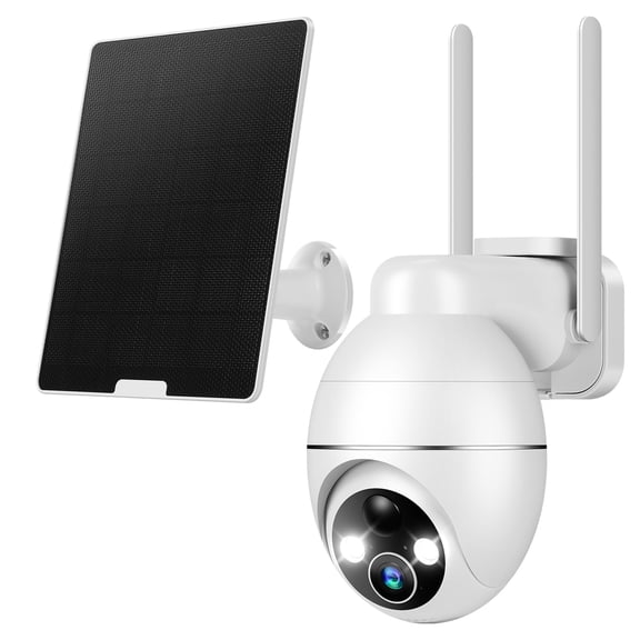 4G LTE Cellular Security Camera Wireless Outdoor, Solar Powered Built-in SIM Card, 2-Way Talk Cameras with Night Vision, PIR Motion Detection USB
