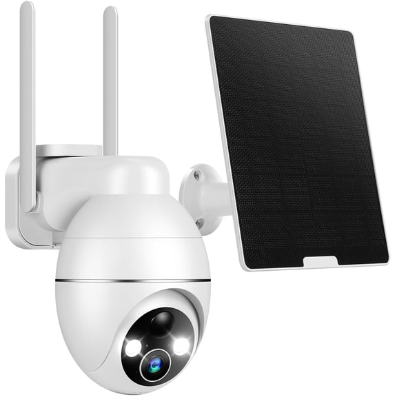 4G LTE Cellular Security Camera Wireless Outdoor, Solar Powered Built-in SIM Card, 2-Way Talk Cameras with Night Vision, PIR Motion Detection Type-c