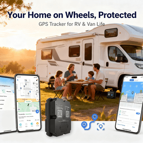4G LTE GPS Tracker for RV & Van Life, Magnetic Mount GPS Device with Built-in SIM, USB Charging Cable, User Manual