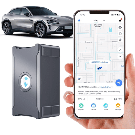 4G LTE GPS Tracker for Vehicles, Subscription Required Real-Time Car Tracker Device Hidden Tracking Devices Unlimited Updates,Magnetic