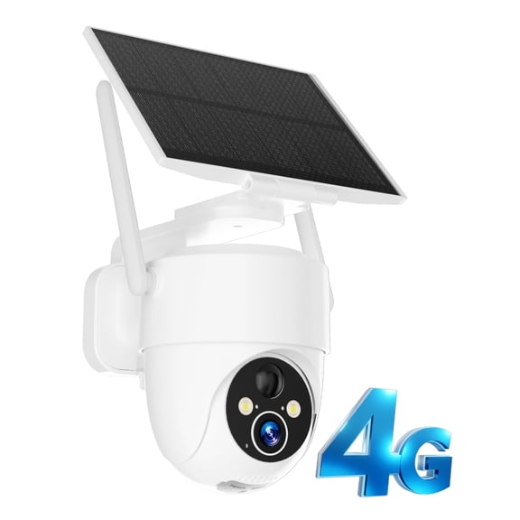 4G LTE Solar Security Camera No WiFi AI Human Detection Color Night Vision 2 Way Audio