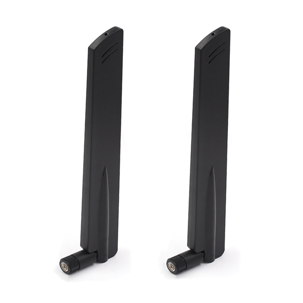 4G LTE antenna SMA 10dBi (2 pieces) omnidirectional SMA antenna 4G antenna 22cm compatible with mobile phones 4G mobile phones - black