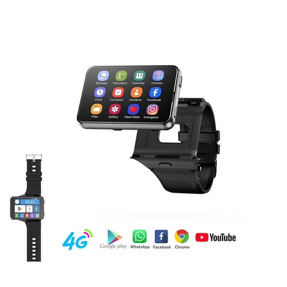 4G Large Screen Smart Watch 2.88-inch TFT Display 4GB RAM 64GB Storage Android 11.0 2MP/8MP Bluetooth 5.0 2300mAh Multiple Colors Available