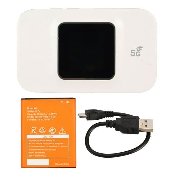 4G Mobile WiFi Hotspot, Portable WiFi Router Support 10 Devices Connection LED Smart Display Lightweight  For Laptop