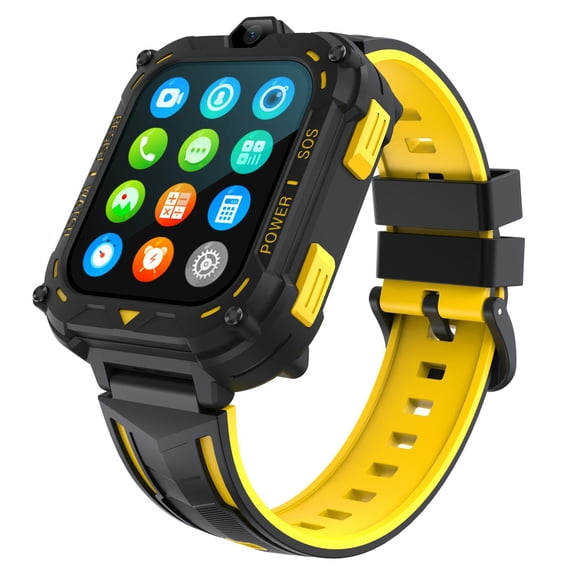 4G Multi-language Smartwatch With SIM Card Slot Camera Video Calling Position Tracking SOS Function Waterproof Design
