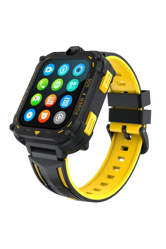 4G Multi-language Smartwatch With SIM Card Slot Camera Video Calling Position Tracking SOS Function Waterproof Design