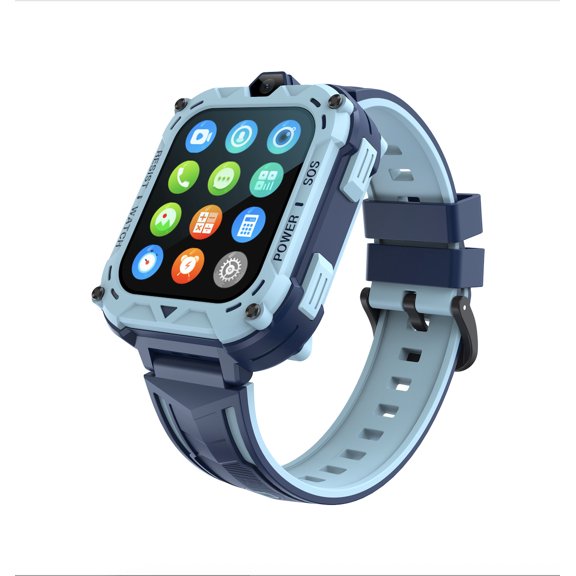 4G Multi-language Smartwatch With SIM Card Slot Camera Video Calling Position Tracking SOS Function Waterproof Design