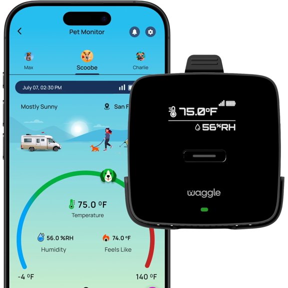 4G Pet Temperature Monitor (Lite) - No WiFi Needed - Real Time App, SMS & Email Alerts - RV, Car & Home Safety Device - Power Outage Alerts - Subscription Required