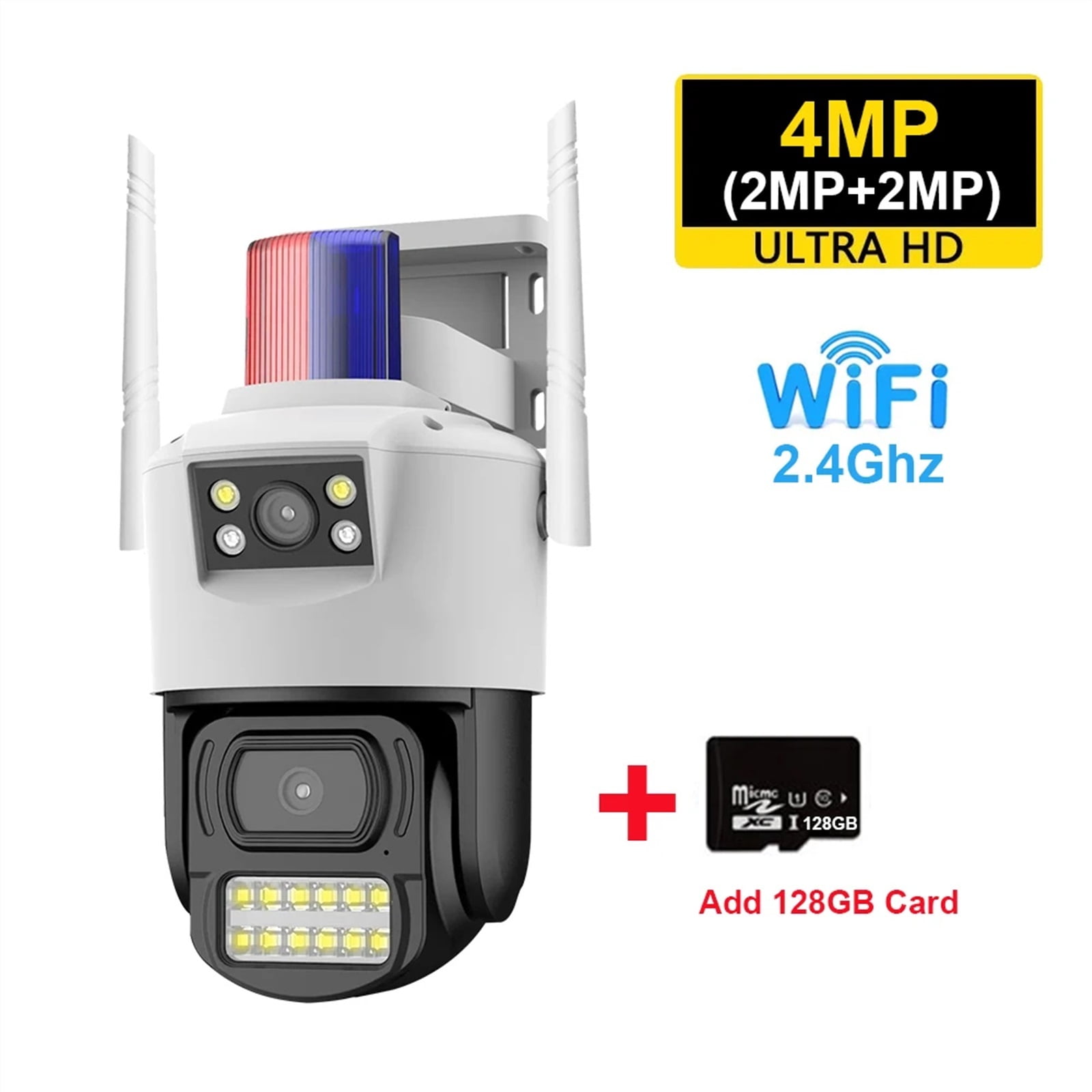 4G SIM IP Camera 8MP Dual Lens Smart Home Wireless Camara Waterproof