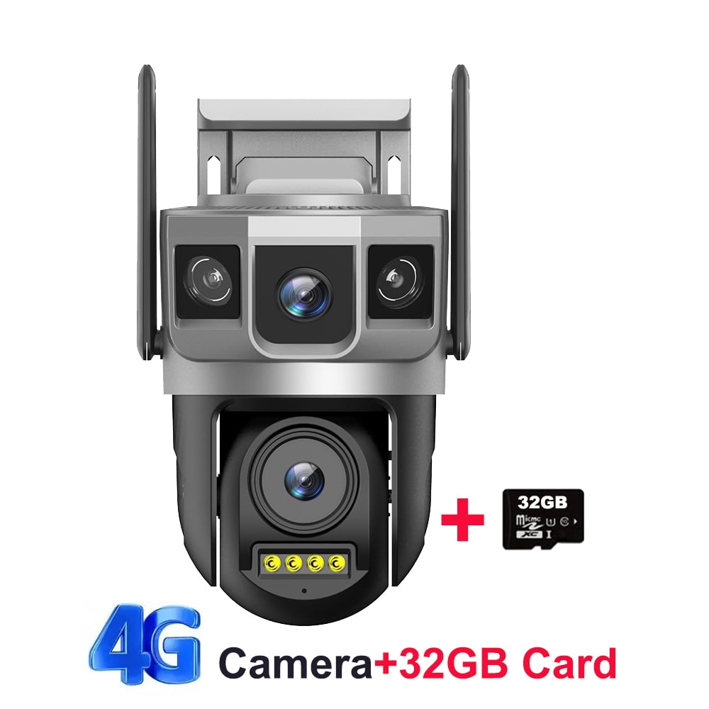 4G-SIM IP Camera WiFi 12MP 6K Dual Lens Triple Screens Smart Network ...
