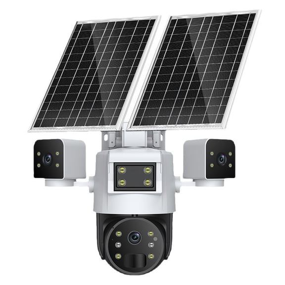 4G Security Camera, 360 Panoramic, 50M Night Vision, No Power/Network, Waterproof, 2-Way Talk, Motion Alarm