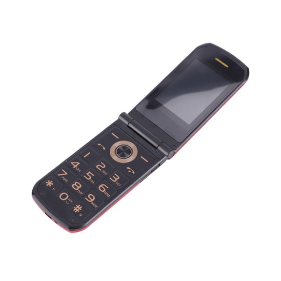 4G Senior Flip Phone Dual Screen Display 4800mAh Battery Large Text Tactile Keypad SOS Button Sound Speaker Unlocked Cell Phone for Elderly / 2.6 in Screen / 14 x 8 x 8 cm Pack