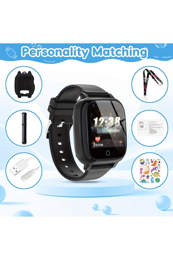 4G Smart Watch for Kids with GPS Tracker, Texting and Calling, Kids Watch for Ages 4-12 - Includes 2 Way Call, Video Call, Chat, SOS Alerts, App - Fun & Educational Birthday Gift Idea