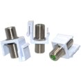 thumbnail image 1 of 4G Snap-In F Type Coax RG6 RG59 Insert Keystone Connector Modular Coupler 10/pk, 1 of 5