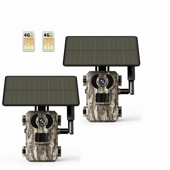 4G Solar Trail Camera HD Night Vision Remote View No WiFi Needed Hunting Gift