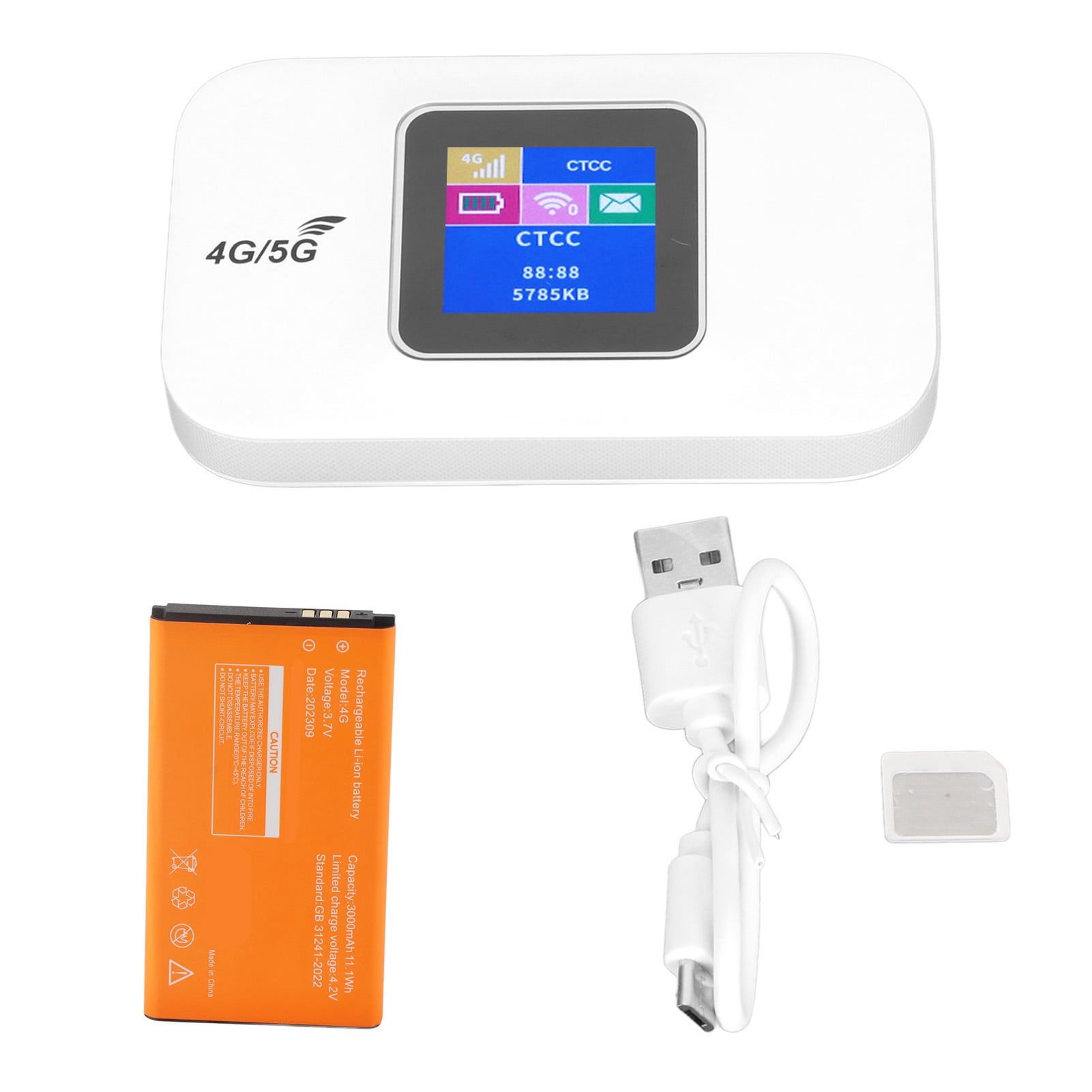 4G WiFi Router 150Mbps Micro SIM Card Slot Support 8 Users LED Display