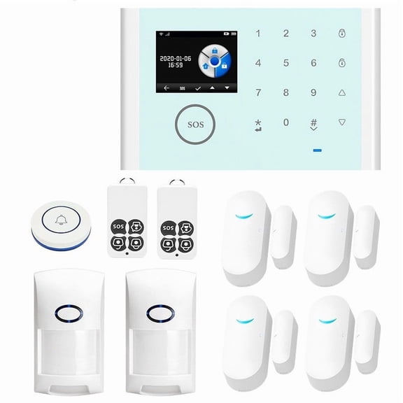 4G/WiFi Smart Home Alarm System, Alexa Voice Control, Anti-Pet PIR,Remote & SOS