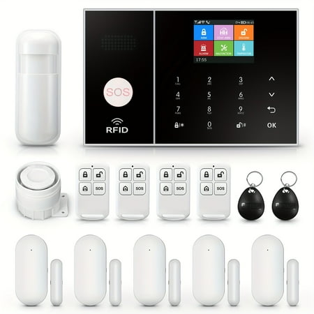 4G Wireless Home Alarm Tuya Smart Life Burglar Alarm Kits WiFi Security Alarm System Support Alexa Remote Control US